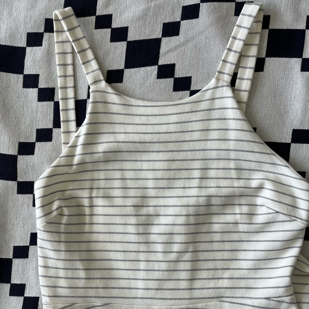 Lulu’s Striped White and Gray Women's Summer Dress - Picture 3 of 7